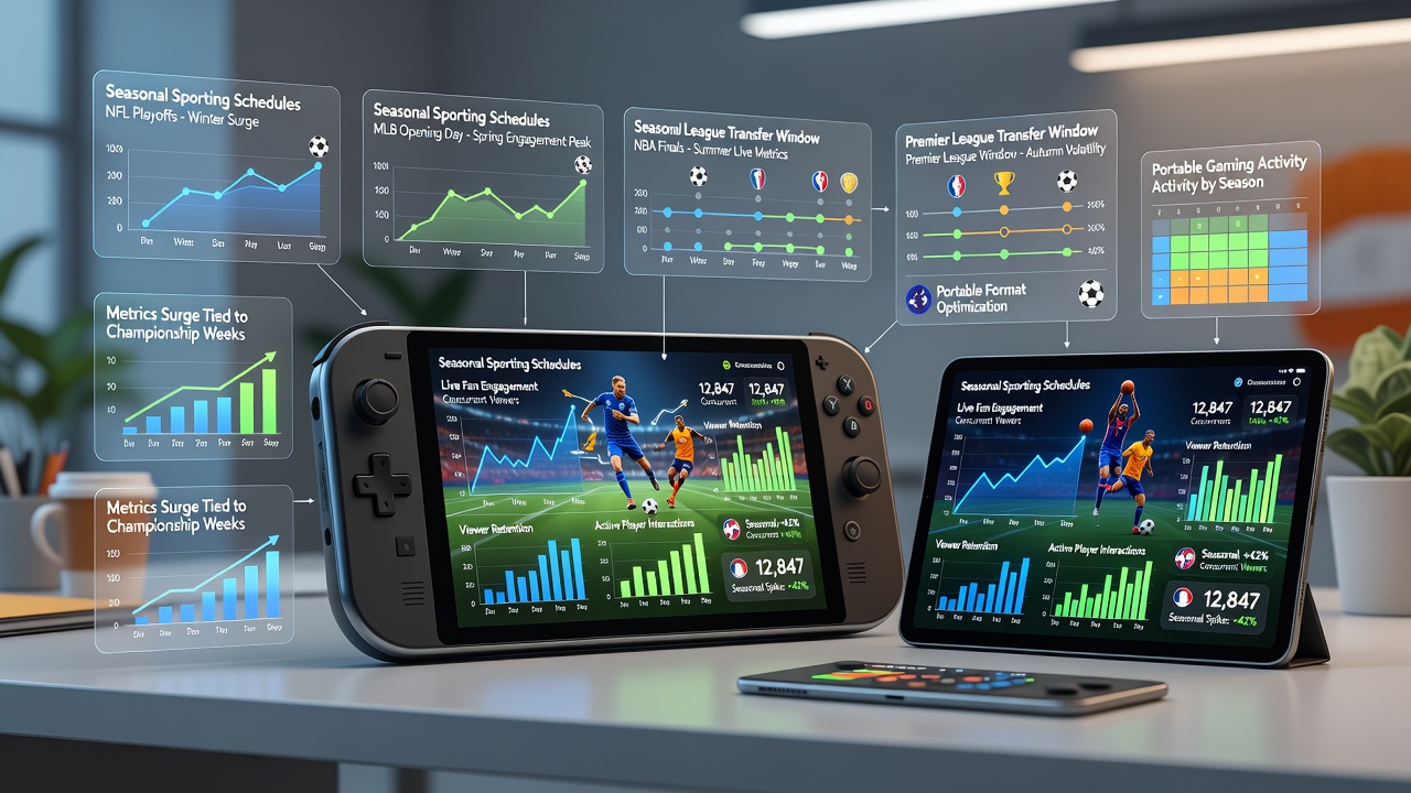 Analytics chart comparing mobile live gaming metrics with June 2026 sports event timelines